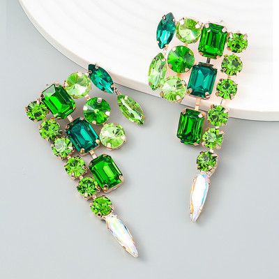 Nauji putojantys Kalnų krištoliniai kabantys auskarai moterims Vakarienės vakarėliui Vestuvių aksesuarai Mados pareiškimai Auskarai Papuošalai