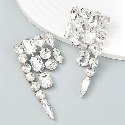 Nauji putojantys Kalnų krištoliniai kabantys auskarai moterims Vakarienės vakarėliui Vestuvių aksesuarai Mados pareiškimai Auskarai Papuošalai