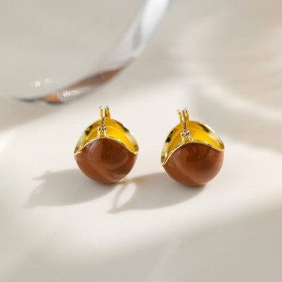 Design Sense Enamel Macaron Boja Okrugle viseće naušnice Božićni jednostavni dodaci za ženske djevojke 2022. Party s modnim nakitom