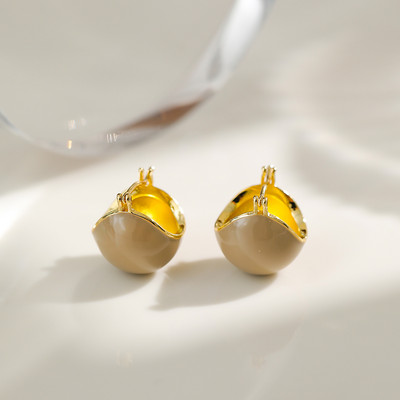 Design Sense Enamel Macaron Boja Okrugle viseće naušnice Božićni jednostavni dodaci za ženske djevojke 2022. Party s modnim nakitom