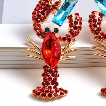 Търговия на едро с модни тенденции Метални обеци с червен кристал Изящни фини обеци с капки Висококачествени бижута Аксесоари за жени
