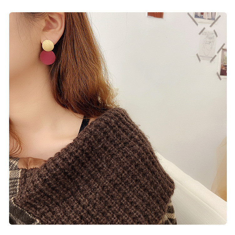 2020 m. tendencija Geometriniai apvalūs diskiniai auskarai be auskarų moterims Auksiniai spalvingi metaliniai ausų segtukai Madingi Brincos papuošalai