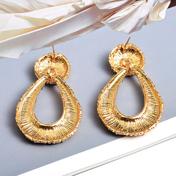 Продажба на едро на нови златни метални обеци с капки вода Горещи бижута Аксесоари за жени Модни Pendientes Bijoux Подарък