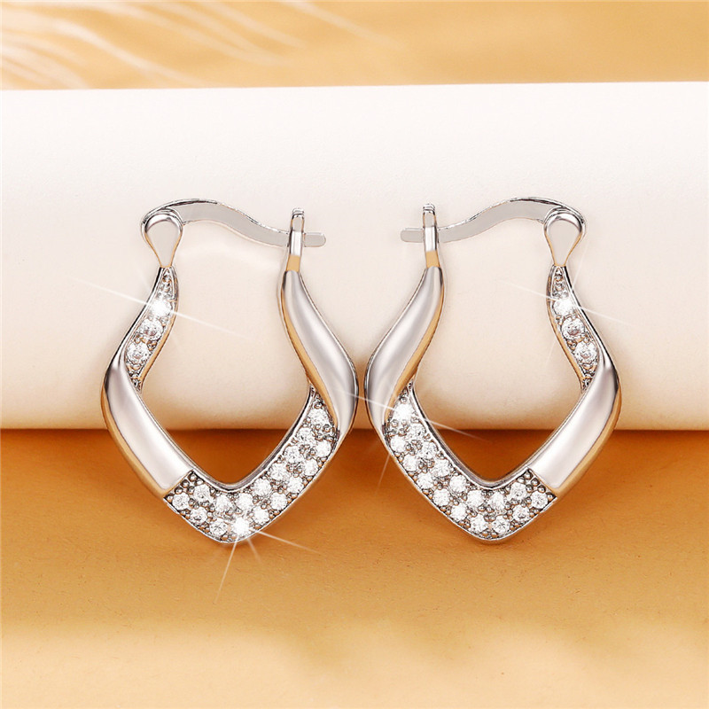 Huitan Retro moteriški auskarai su lanku, tuščiavidurio dizaino sidabro/aukso spalvos geometriniai apskritimo auskarai, naujos tendencijos vintažiniai papuošalai