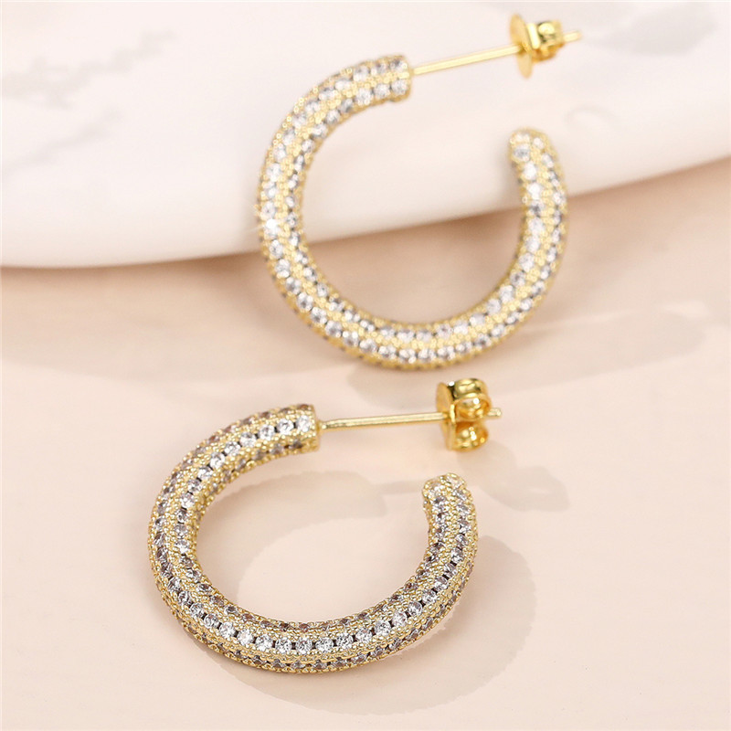 Huitan Retro moteriški auskarai su lanku, tuščiavidurio dizaino sidabro/aukso spalvos geometriniai apskritimo auskarai, naujos tendencijos vintažiniai papuošalai