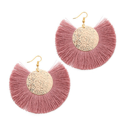 Louleur Червени Розови Черни обеци с капки за жени Дълги обеци с пискюли Големи изявени обеци Бохо индийски бижута 2019 лято