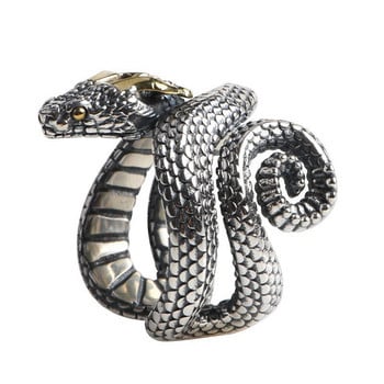 Vintage Anillos Retro Snake Ring Ανδρικό Μαύρο Ρυθμιζόμενο Ανοιγόμενο Μεταλλικό Δαχτυλίδι Ζώων Hip Hop Rock Ανδρικά κοσμήματα Δώρα