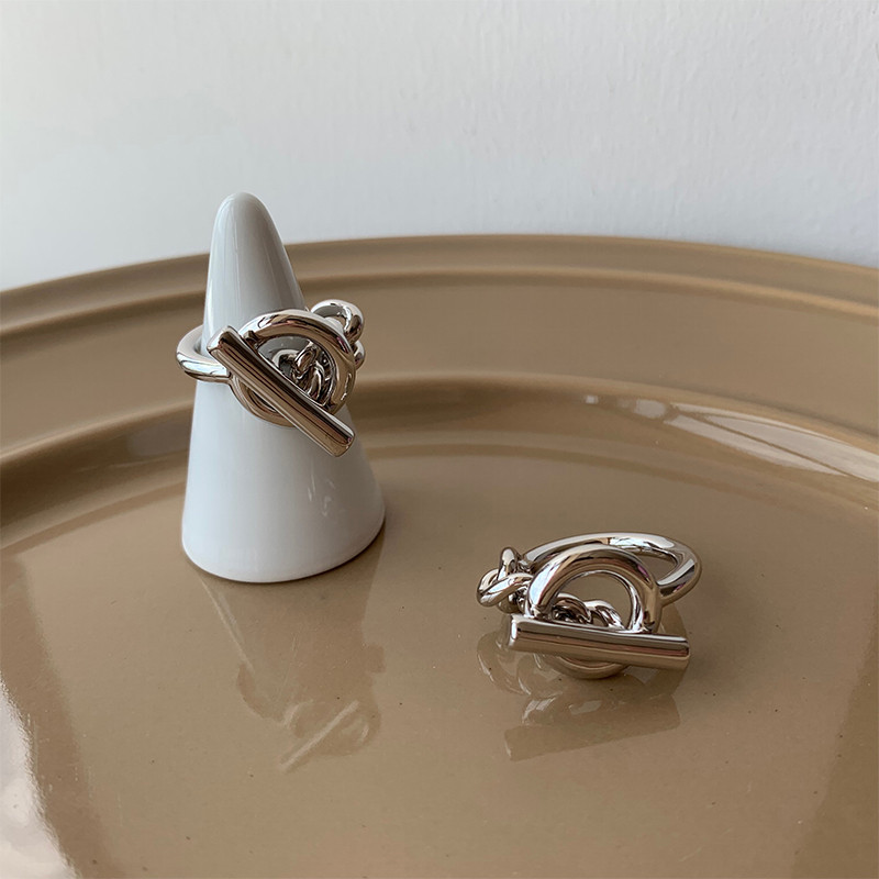 GHIDBK tuščiaviduriai stori, stambūs pareiškimai žiedai moterims, minimalistinis unikalus dizainas OT žiedas gatvės stiliaus žiedai didmeninė prekyba