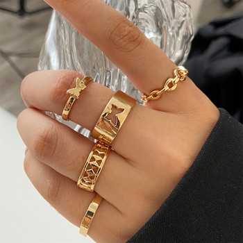 Модерен винтидж пръстен Издълбано звездно небе Комбиниран пръстен от 11 части anillos mujer anillo joyas de mujer Модни бижута Подаръци
