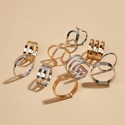 Trendi vintage prsten izrezbareno zvjezdano nebo 11-dijelni kombinirani prsten anillos mujer anillo joyas de mujer Modni nakit Darovi