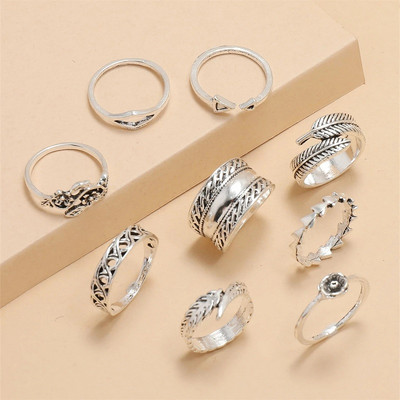 Trendi vintage prsten izrezbareno zvjezdano nebo 11-dijelni kombinirani prsten anillos mujer anillo joyas de mujer Modni nakit Darovi