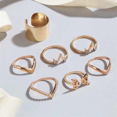Trendi vintage prsten izrezbareno zvjezdano nebo 11-dijelni kombinirani prsten anillos mujer anillo joyas de mujer Modni nakit Darovi