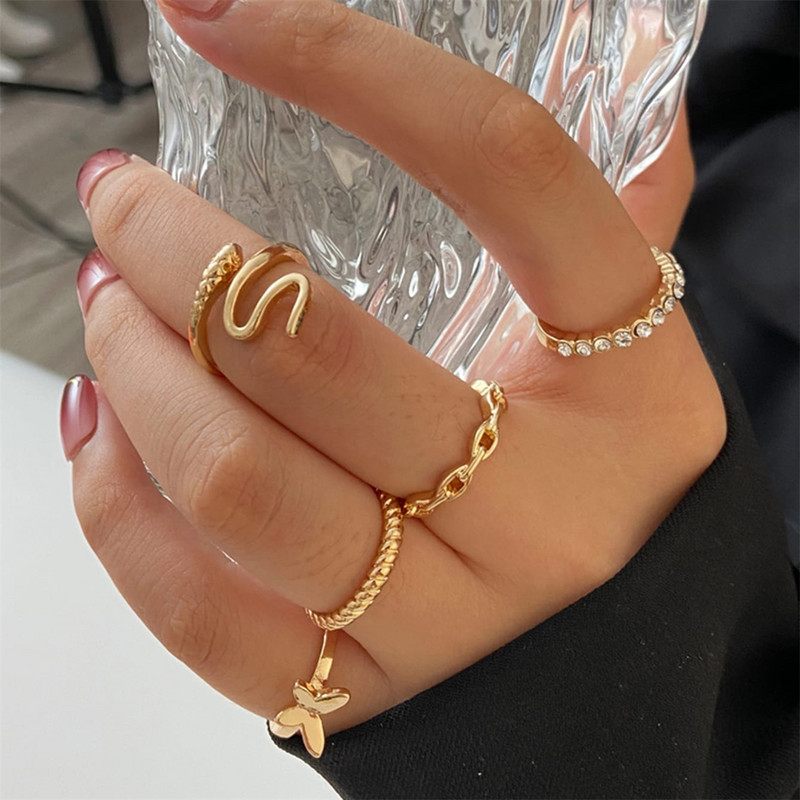 Trendi vintage prsten izrezbareno zvjezdano nebo 11-dijelni kombinirani prsten anillos mujer anillo joyas de mujer Modni nakit Darovi
