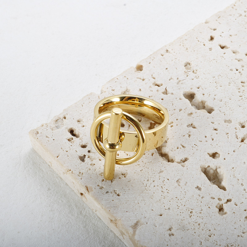 JINHUI vandeniui atsparus ir spalvoms atsparus papuošalų rinkinys moterims, nerūdijančio plieno mados apyrankės, apvalios OT žavus žiedas, puikūs papuošalai