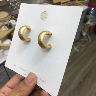 HUANZHI Нови 2019 модни стереоскопични геометрични полусферични метални големи обеци за жени, момичета, парти аксесоари