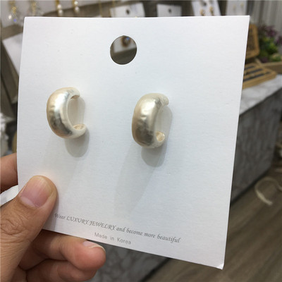 HUANZHI Нови 2019 модни стереоскопични геометрични полусферични метални големи обеци за жени, момичета, парти аксесоари