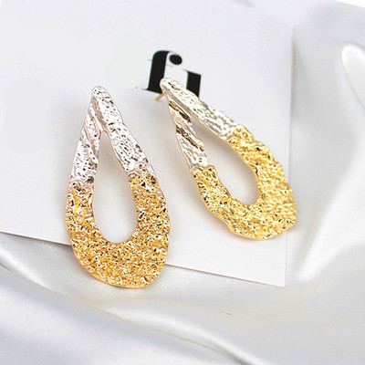 HUANZHI Нови 2019 модни стереоскопични геометрични полусферични метални големи обеци за жени, момичета, парти аксесоари