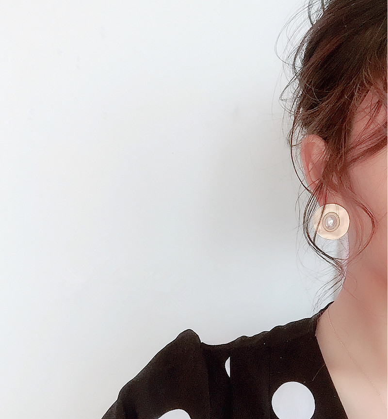 HUANZHI Нови 2019 модни стереоскопични геометрични полусферични метални големи обеци за жени, момичета, парти аксесоари