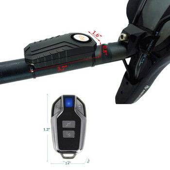 Безжично дистанционно управление Велосипедна аларма Мотоциклет Електрически велосипед Сигурност 113dB Водоустойчив анти-загубено напомняне Вибрационна аларма Сензор