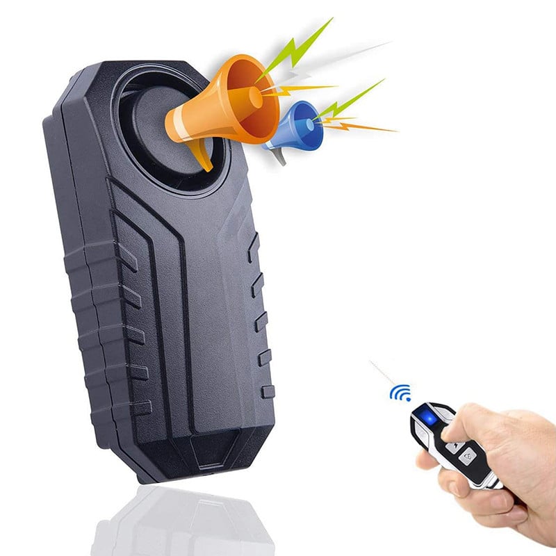 Belaidžio nuotolinio valdymo dviračio signalizacija Motociklo elektrinio dviračio apsauga 113dB vandeniui atsparus Anti Lost priminimo vibracijos signalizacijos jutiklis