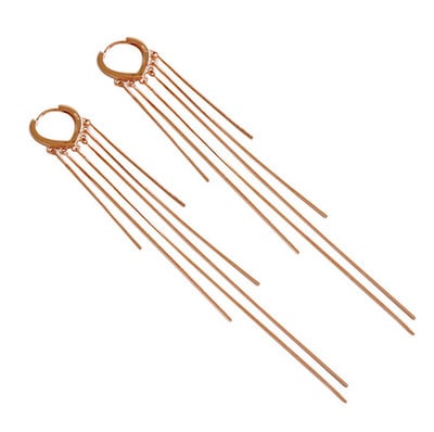 LIVVY sidabro spalvos madingi daugiasluoksniai ilgi auskarai su kutais moterims Elegantiški spalvingi vestuviniai papuošalai Dovana