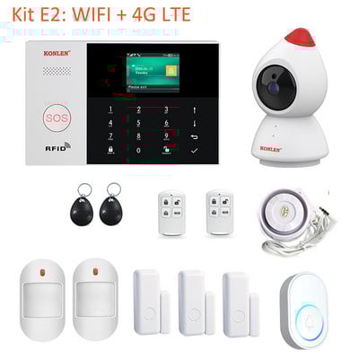 „Tuya Smart Life“ namų apsaugos nuo įsilaužimo signalizacijos sistema „Alexa“ WIFI GSM 4G SMS skambučių programos valdymas su kamera lauko PIR saulės sirena