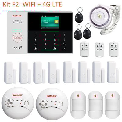 „Tuya Smart Life“ namų apsaugos nuo įsilaužimo signalizacijos sistema „Alexa“ WIFI GSM 4G SMS skambučių programos valdymas su kamera lauko PIR saulės sirena