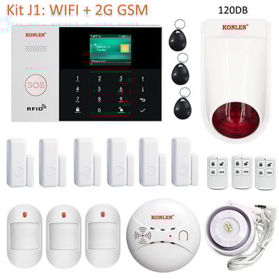 „Tuya Smart Life“ namų apsaugos nuo įsilaužimo signalizacijos sistema „Alexa“ WIFI GSM 4G SMS skambučių programos valdymas su kamera lauko PIR saulės sirena