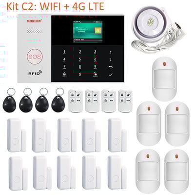 „Tuya Smart Life“ namų apsaugos nuo įsilaužimo signalizacijos sistema „Alexa“ WIFI GSM 4G SMS skambučių programos valdymas su kamera lauko PIR saulės sirena