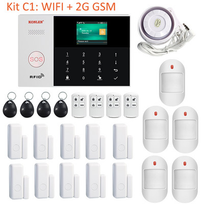 „Tuya Smart Life“ namų apsaugos nuo įsilaužimo signalizacijos sistema „Alexa“ WIFI GSM 4G SMS skambučių programos valdymas su kamera lauko PIR saulės sirena