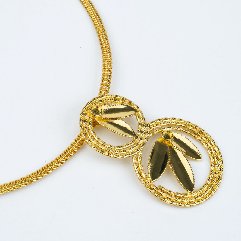 Brazilijos paauksuoti karoliai auskarai Dubajus 4 vnt. papuošalų rinkinys moterims, moterims, elegantiški papuošalai Afrikos Nigerijos vakarėlio aksesuarai