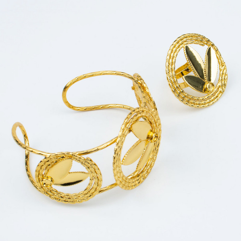 Brazilijos paauksuoti karoliai auskarai Dubajus 4 vnt. papuošalų rinkinys moterims, moterims, elegantiški papuošalai Afrikos Nigerijos vakarėlio aksesuarai