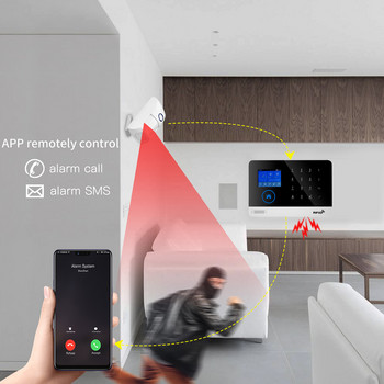 Το πιο πρόσφατο Smart WIFI GSM Alarm Anti-Theft House Σύστημα συναγερμού Αισθητήρας κίνησης Εφαρμογή Τηλεχειριστήριο Smart Home Kit