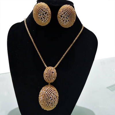 GODKI prabangūs afrikietiški apyrankių žiedų rinkiniai Madingi Dubajaus vestuvinių papuošalų rinkiniai moterims Vestuvių brincos para as mulheres 2022 m.