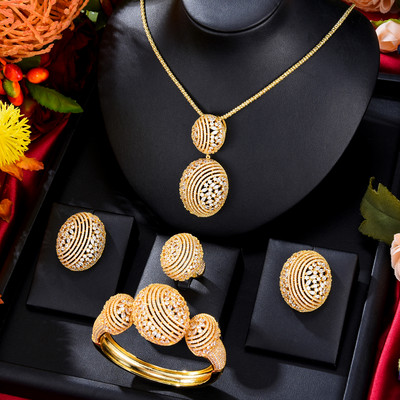 GODKI prabangūs afrikietiški apyrankių žiedų rinkiniai Madingi Dubajaus vestuvinių papuošalų rinkiniai moterims Vestuvių brincos para as mulheres 2022 m.