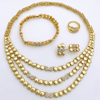 Златни комплекти бижута за жени Комплекти колиета за жени bijoux de mode ensembles de bijoux