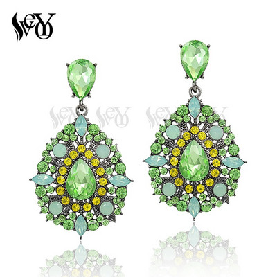 VEYO pilni kalnų krištolinio krištolo auskarai prabangūs auskarai vintažiniai aukštos kokybės papuošalai