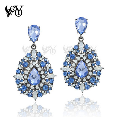 VEYO pilni kalnų krištolinio krištolo auskarai prabangūs auskarai vintažiniai aukštos kokybės papuošalai