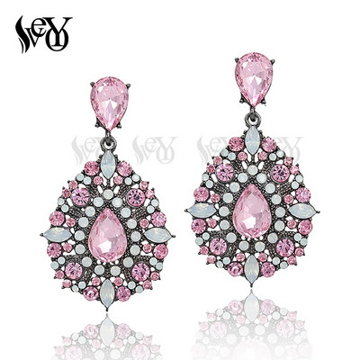 VEYO pilni kalnų krištolinio krištolo auskarai prabangūs auskarai vintažiniai aukštos kokybės papuošalai