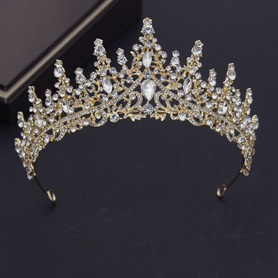 Luxus, gyönyörű kristály menyasszonyi ékszer készletek Tiaras korona fülbevaló nyaklánc nyaklánc nőknek esküvői ruha menyasszonyi ékszer szett