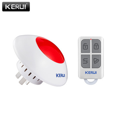 KERUI otthoni biztonsági vezeték nélküli 433 MHz egyszerű riasztórendszer villogó beltéri sziréna ajtóérzékelő infravörös érzékelő távirányító készlet