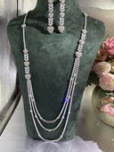 Prabangūs jankelly 2vnt vestuvinių cirkonio papuošalų rinkiniai moterų vakarėliui, prabangūs Dubajaus Nigerijos krištoliniai vestuvių papuošalų rinkiniai