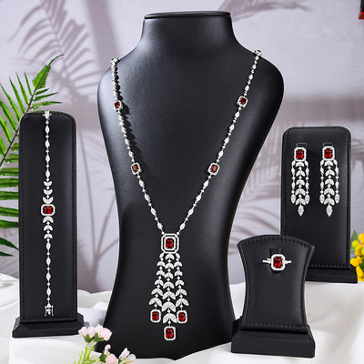 GODKI prabangus JAE 4 vnt. papuošalų rinkinys „Shell“ moterims Vestuviniai karoliai Auskarai cirkonis Indijos Dubajaus vestuvinių papuošalų rinkiniai 2022 m.