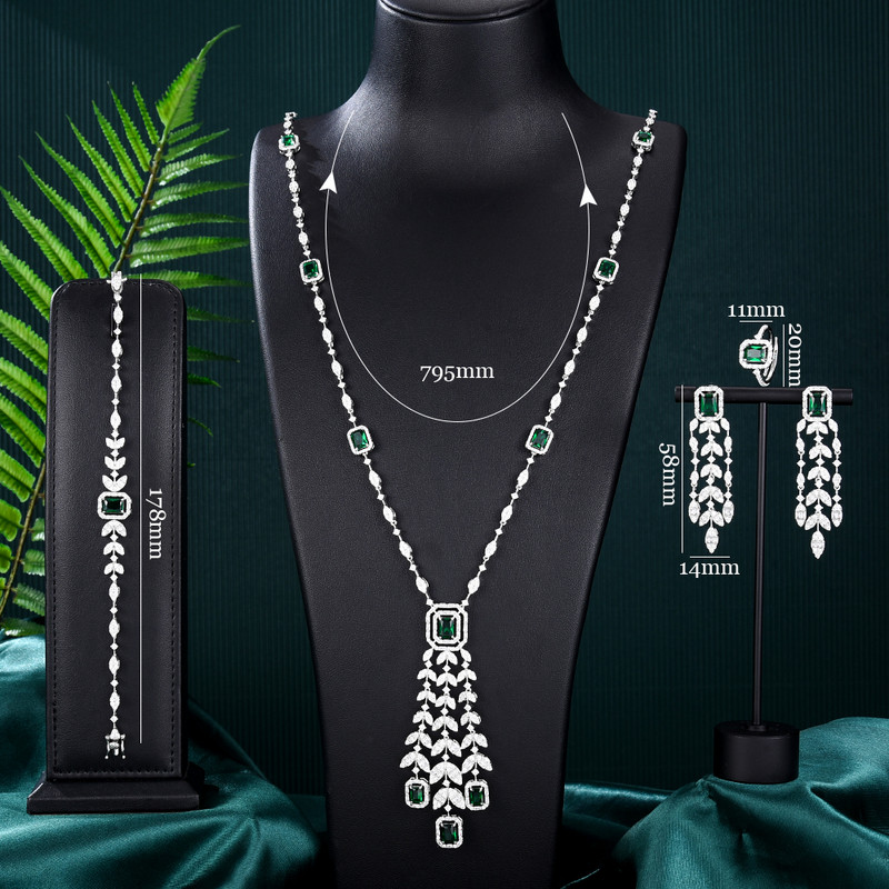 GODKI prabangus JAE 4 vnt. papuošalų rinkinys „Shell“ moterims Vestuviniai karoliai Auskarai cirkonis Indijos Dubajaus vestuvinių papuošalų rinkiniai 2022 m.