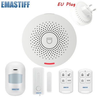 Tuya intelligens Wifi otthoni betörésjelző rendszer 433 MHz vezeték nélküli sziréna otthoni riasztó Smart Life / Tuyasmart / Alexa /Google Home APP
