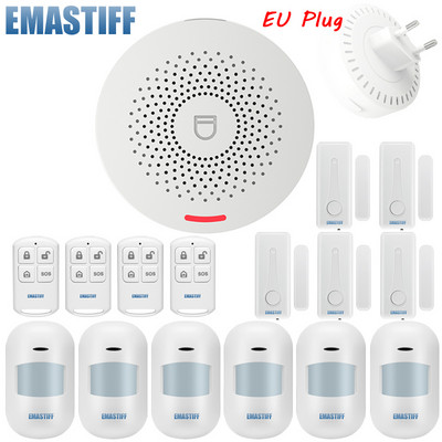 Tuya pametni Wifi kućni protuprovalni sustav 433MHz bežična sirena kućni alarm Smart Life / Tuyasmart / Alexa /Google Home APP