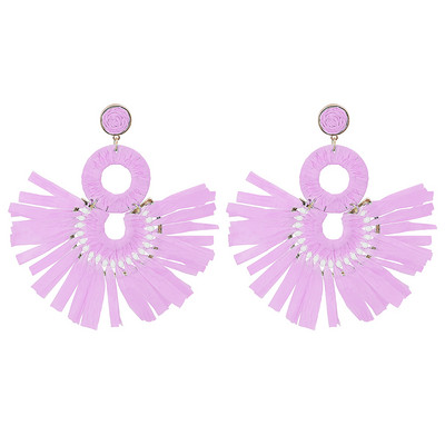 Nauji madingi dideli perdėto stiliaus kutai auskarai Boho estetiški auskarai moterims Prabangūs vestuvėms pageidaujama meilės žolės dovana 2023 m.