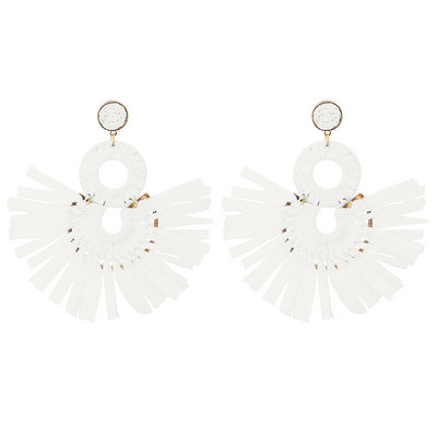 Nauji madingi dideli perdėto stiliaus kutai auskarai Boho estetiški auskarai moterims Prabangūs vestuvėms pageidaujama meilės žolės dovana 2023 m.