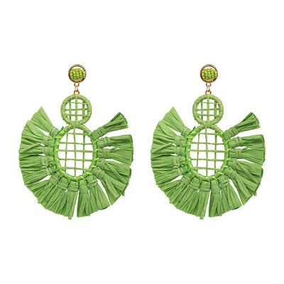 Nauji madingi dideli perdėto stiliaus kutai auskarai Boho estetiški auskarai moterims Prabangūs vestuvėms pageidaujama meilės žolės dovana 2023 m.