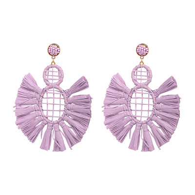 Nauji madingi dideli perdėto stiliaus kutai auskarai Boho estetiški auskarai moterims Prabangūs vestuvėms pageidaujama meilės žolės dovana 2023 m.